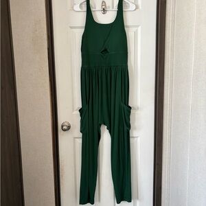 Elegant Forest Green Jumpsuit
